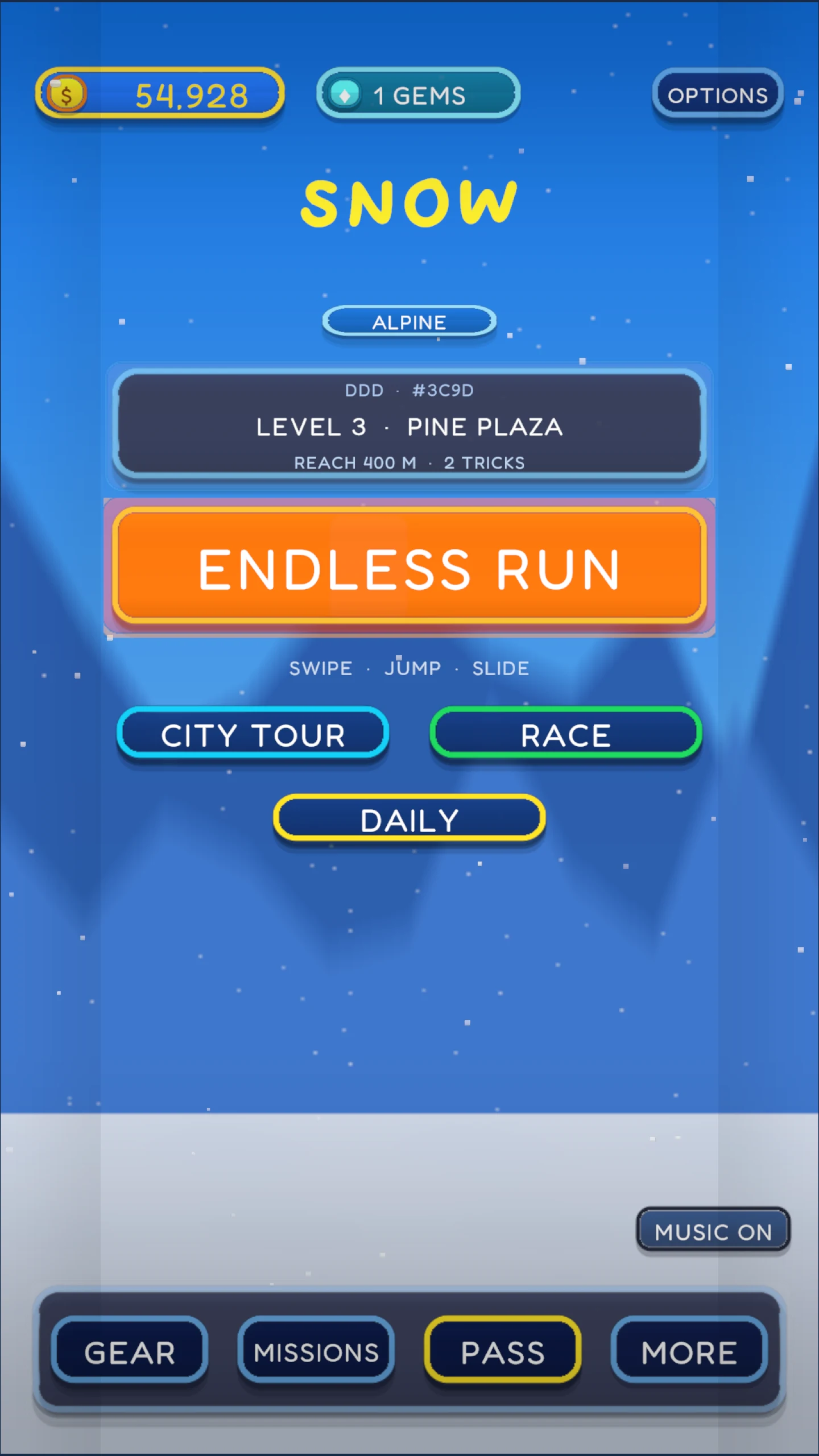 Snowflick : Endless Runner screenshot